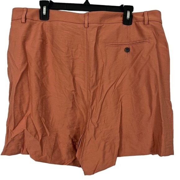 Banana Republic Women's Size 16 Pleated Orange Zip Fly NWT Shorts Blousy Dressy - Picture 11 of 16